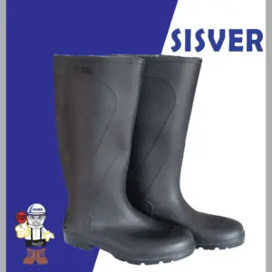 Bota de Hule Negra S/Casquillo